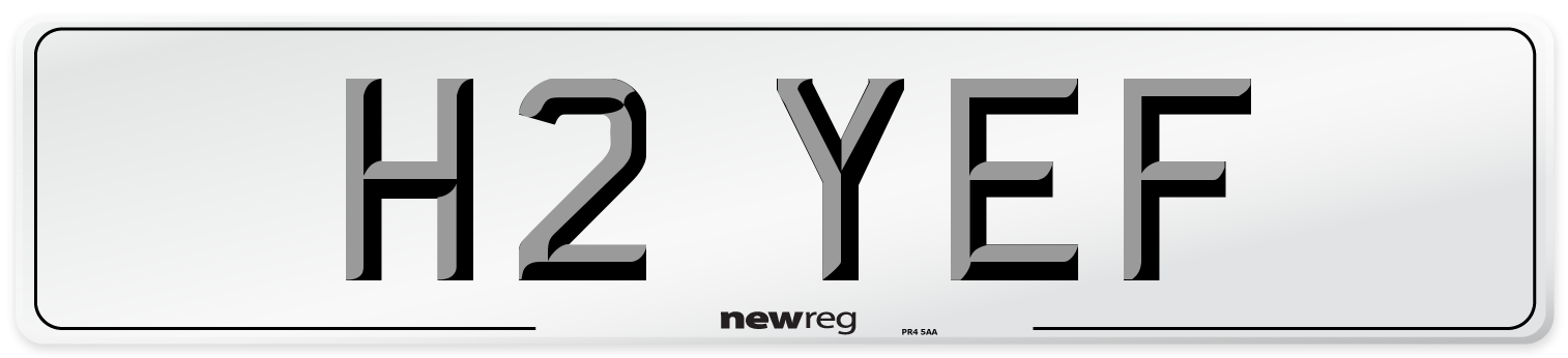 H2 YEF Number Plate from New Reg